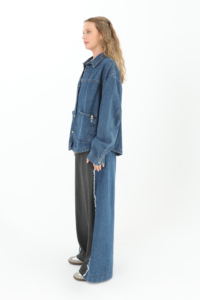 Kadın Denim Cepli Ceket - 32016JCK Kadın Denim Cepli Ceket - 32016JCK