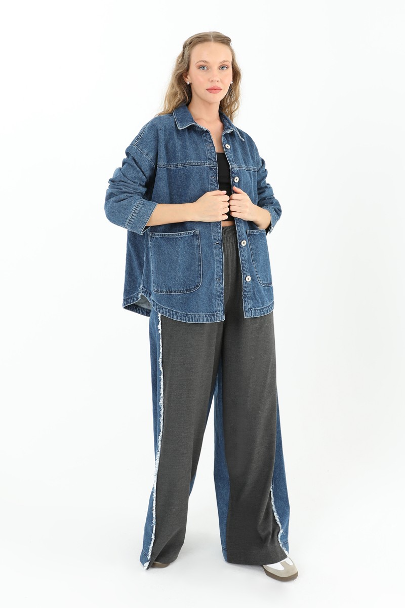 Kadın Denim Cepli Ceket - 32016JCK Kadın Denim Cepli Ceket - 32016JCK