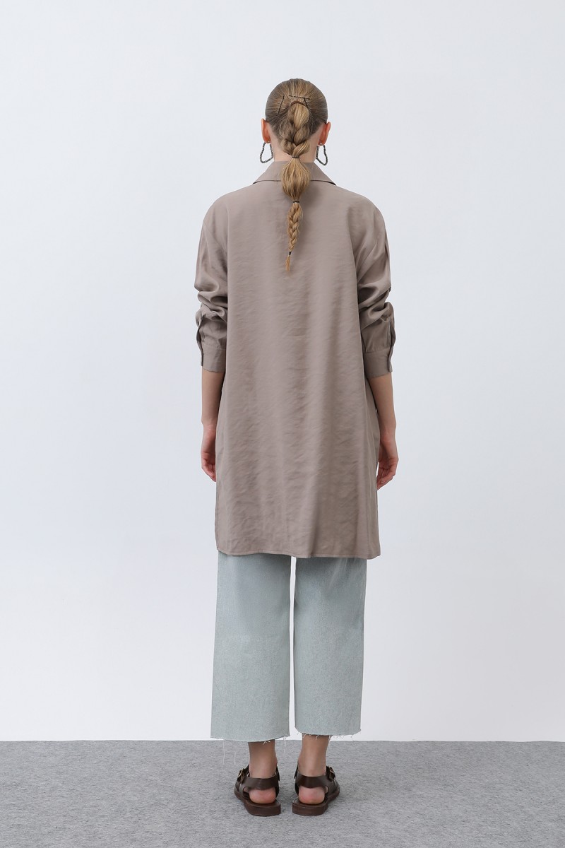 Women's Pocket Heart Embroidery Detail Tunic - 10633TUN Women's Pocket Heart Embroidery Detail Tunic - 10633TUN