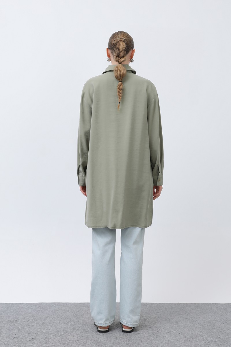 Women's Pocket Heart Embroidery Detail Tunic - 10633TUN Women's Pocket Heart Embroidery Detail Tunic - 10633TUN