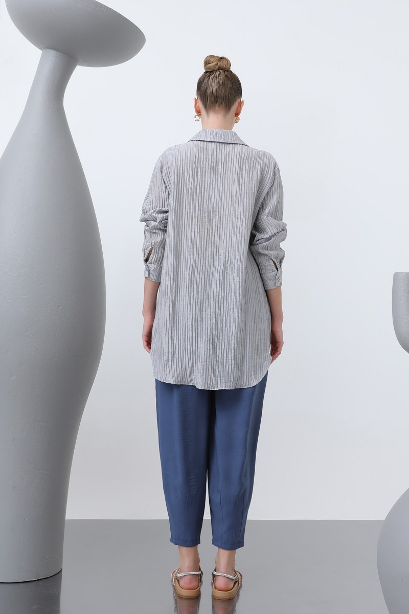 Women's Front Star Embroidered Shirt Tunic - 10646GML Women's Front Star Embroidered Shirt Tunic - 10646GML