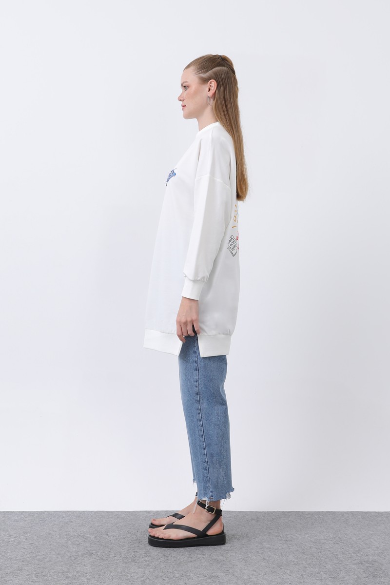 Women's Tunic with Grape Front and Fruit Back Embroidered - 10653TUN Women's Tunic with Grape Front and Fruit Back Embroidered - 10653TUN