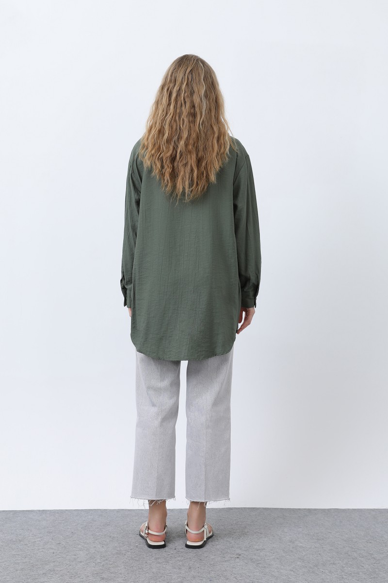 Women's Front Embroidered Button Detail Tunic - 10663TUN Women's Front Embroidered Button Detail Tunic - 10663TUN