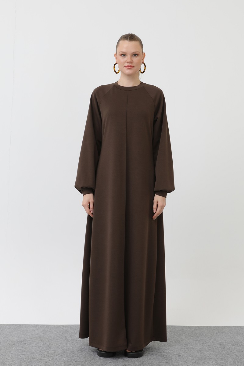 Kadın Nervür Dikişli Reglan Kol Elbise - 12557ELB Kadın Nervür Dikişli Reglan Kol Elbise - 12557ELB