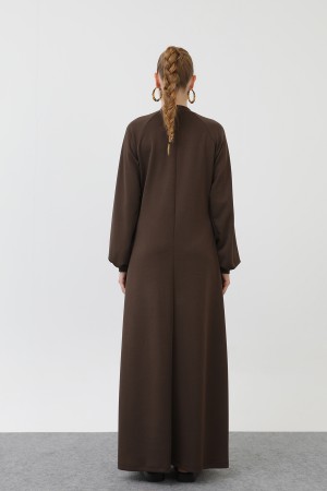 Kadın Nervür Dikişli Reglan Kol Elbise - 12557ELB Kadın Nervür Dikişli Reglan Kol Elbise - 12557ELB