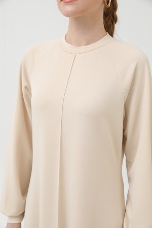 Kadın Nervür Dikişli Reglan Kol Elbise - 12557ELB Kadın Nervür Dikişli Reglan Kol Elbise - 12557ELB
