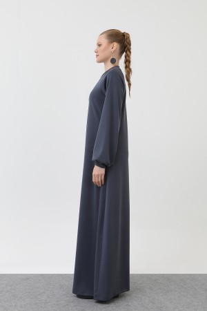 Kadın Nervür Dikişli Reglan Kol Elbise - 12557ELB Kadın Nervür Dikişli Reglan Kol Elbise - 12557ELB
