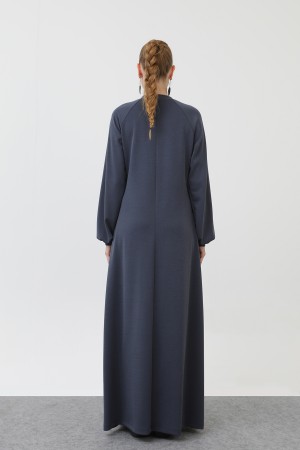 Kadın Nervür Dikişli Reglan Kol Elbise - 12557ELB Kadın Nervür Dikişli Reglan Kol Elbise - 12557ELB