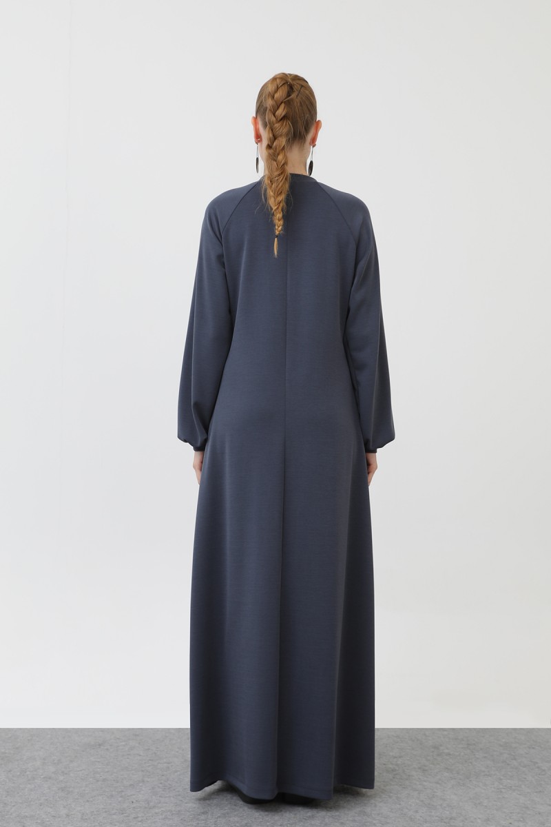 Kadın Nervür Dikişli Reglan Kol Elbise - 12557ELB Kadın Nervür Dikişli Reglan Kol Elbise - 12557ELB