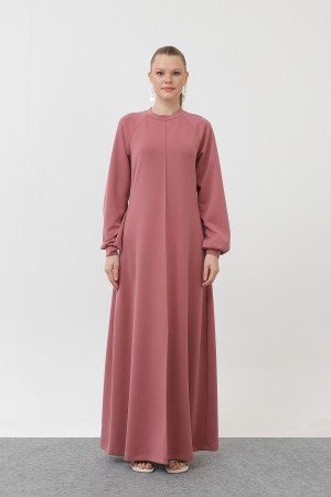 Kadın Nervür Dikişli Reglan Kol Elbise - 12557ELB Kadın Nervür Dikişli Reglan Kol Elbise - 12557ELB