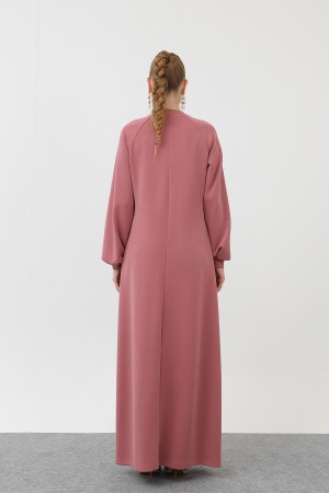 Kadın Nervür Dikişli Reglan Kol Elbise - 12557ELB Kadın Nervür Dikişli Reglan Kol Elbise - 12557ELB