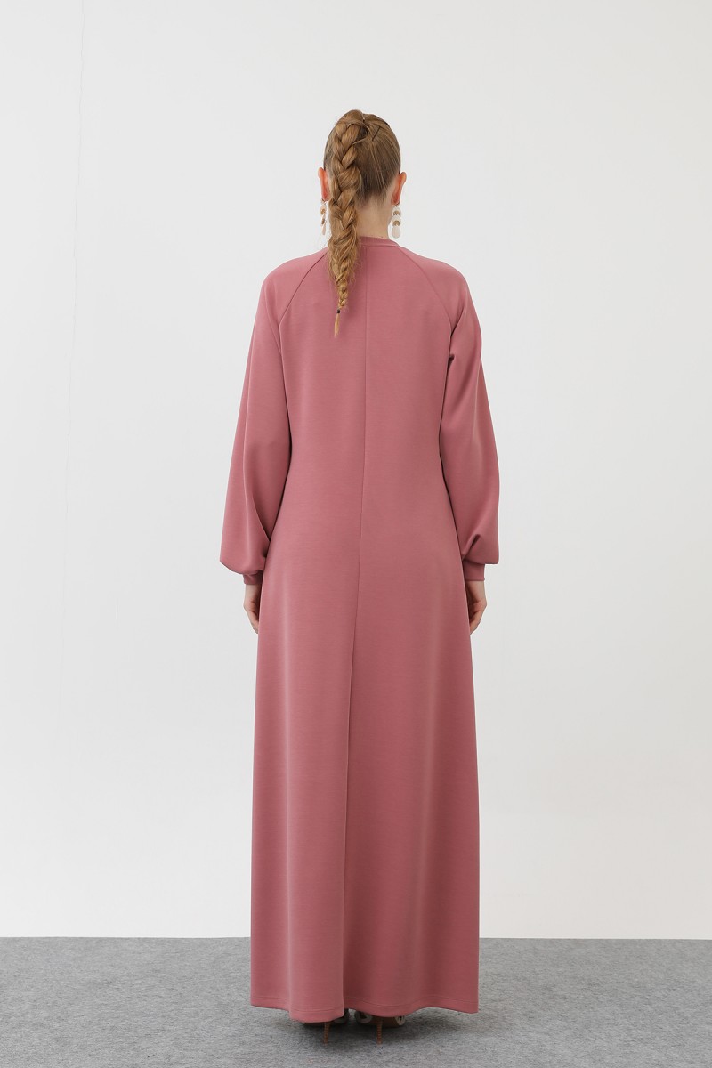 Kadın Nervür Dikişli Reglan Kol Elbise - 12557ELB Kadın Nervür Dikişli Reglan Kol Elbise - 12557ELB