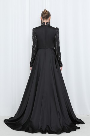 Women's Night Elegance Stone Embroidered Evening Dress -12561ELB Women's Night Elegance Stone Embroidered Evening Dress -12561ELB