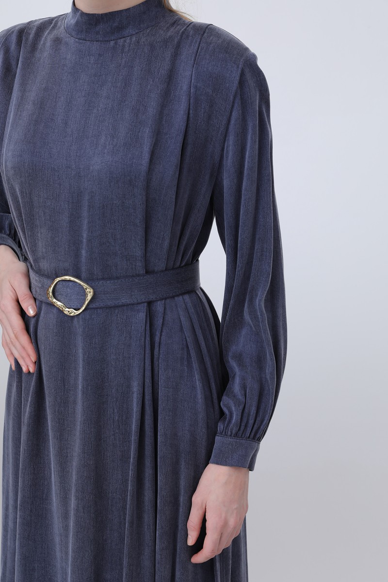 Women's Belt and Padded Detail Dress - 12598ELB Women's Belt and Padded Detail Dress - 12598ELB