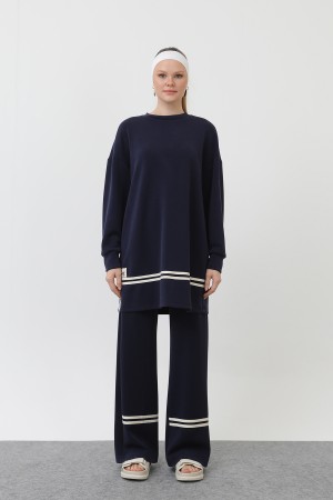 Women's grosgrain detailed suit - 14291TKS Women's grosgrain detailed suit - 14291TKS