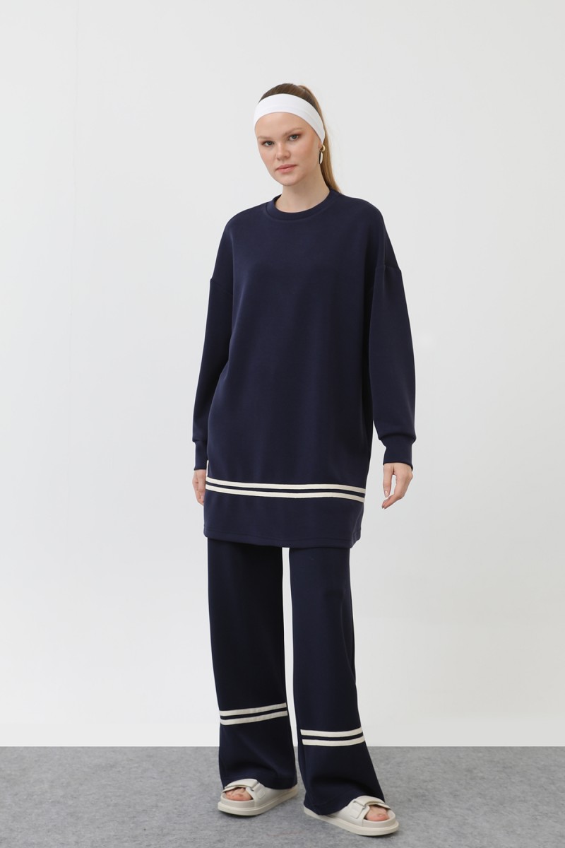 Women's grosgrain detailed suit - 14291TKS Women's grosgrain detailed suit - 14291TKS
