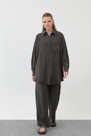Women's Back-Robe Shirt Trouser Set - 14296TKS Women's Back-Robe Shirt Trouser Set - 14296TKS