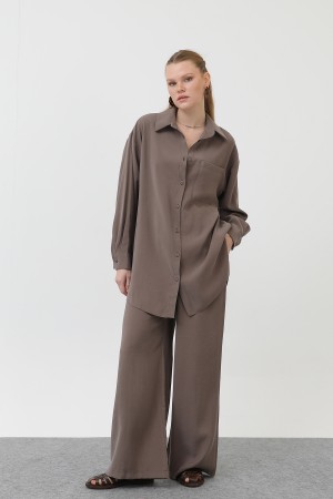 Women's Back-Robe Shirt Trouser Set - 14296TKS