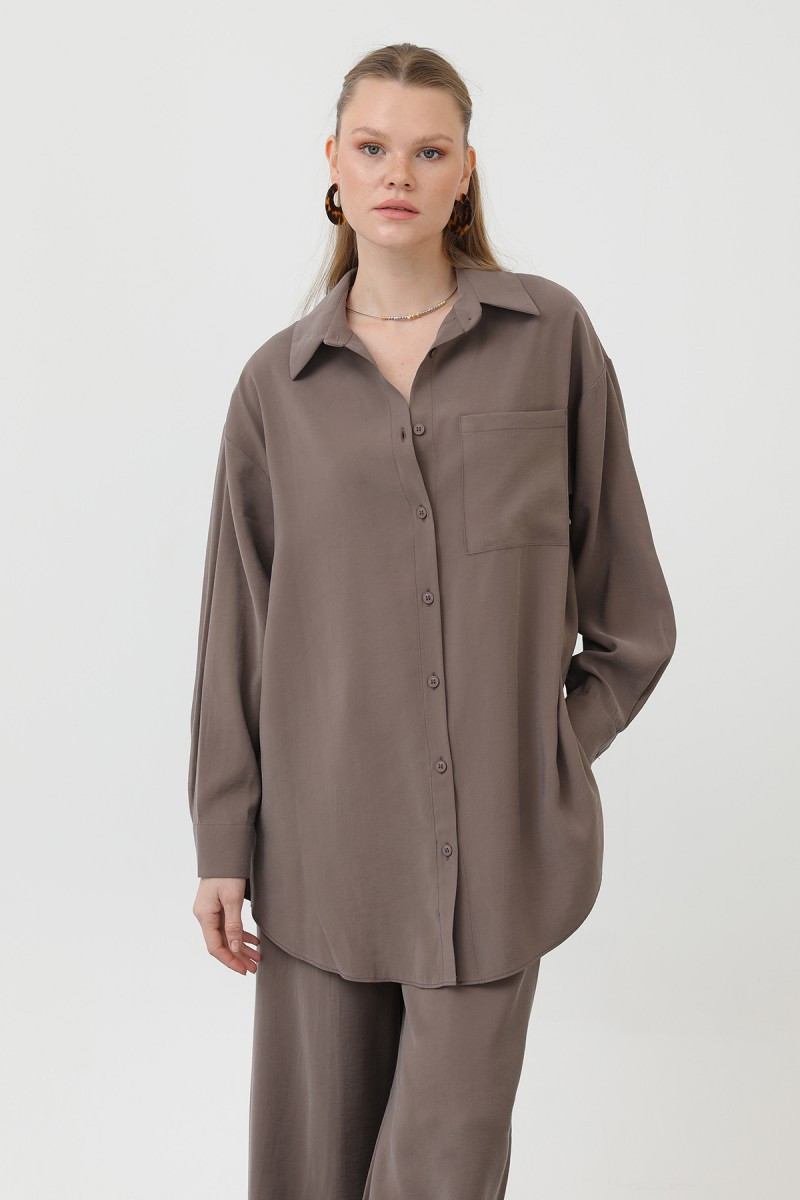 Women's Back-Robe Shirt Trouser Set - 14296TKS
