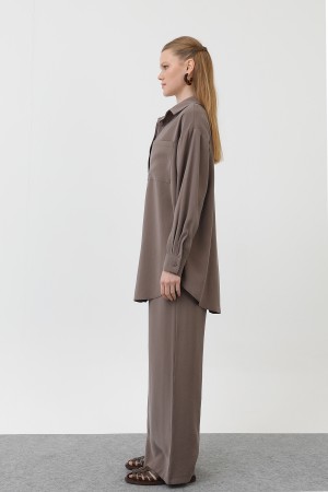 Women's Back-Robe Shirt Trouser Set - 14296TKS