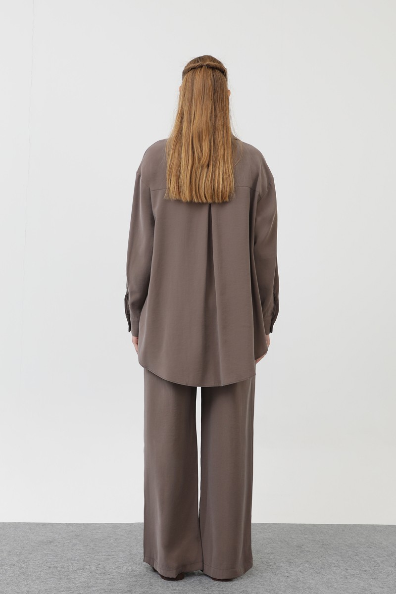 Women's Back-Robe Shirt Trouser Set - 14296TKS