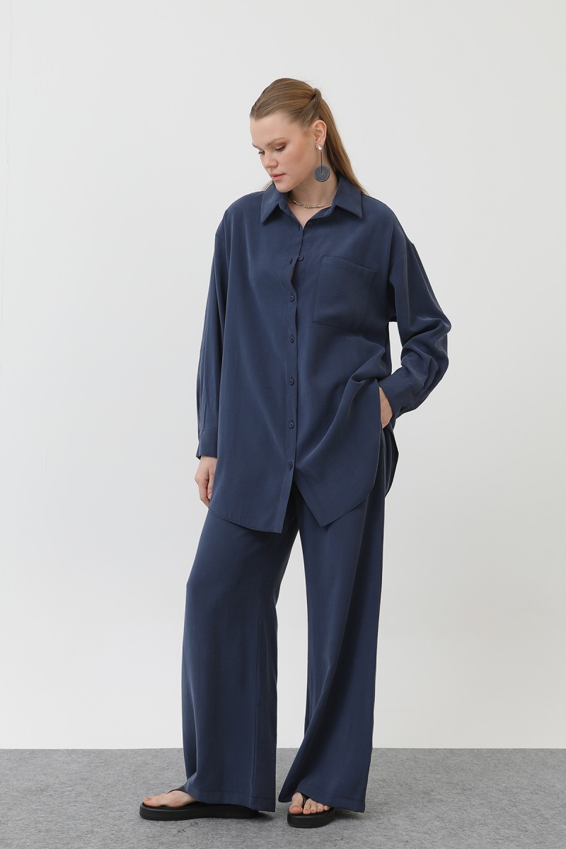 Women's Back-Robe Shirt Trouser Set - 14296TKS Women's Back-Robe Shirt Trouser Set - 14296TKS