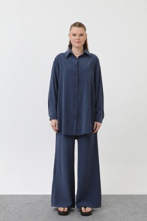 Women's Back-Robe Shirt Trouser Set - 14296TKS Women's Back-Robe Shirt Trouser Set - 14296TKS
