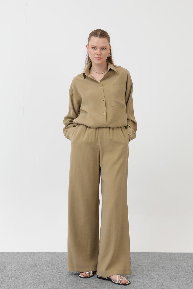 Women's Back-Robe Shirt Trouser Set - 14296TKS