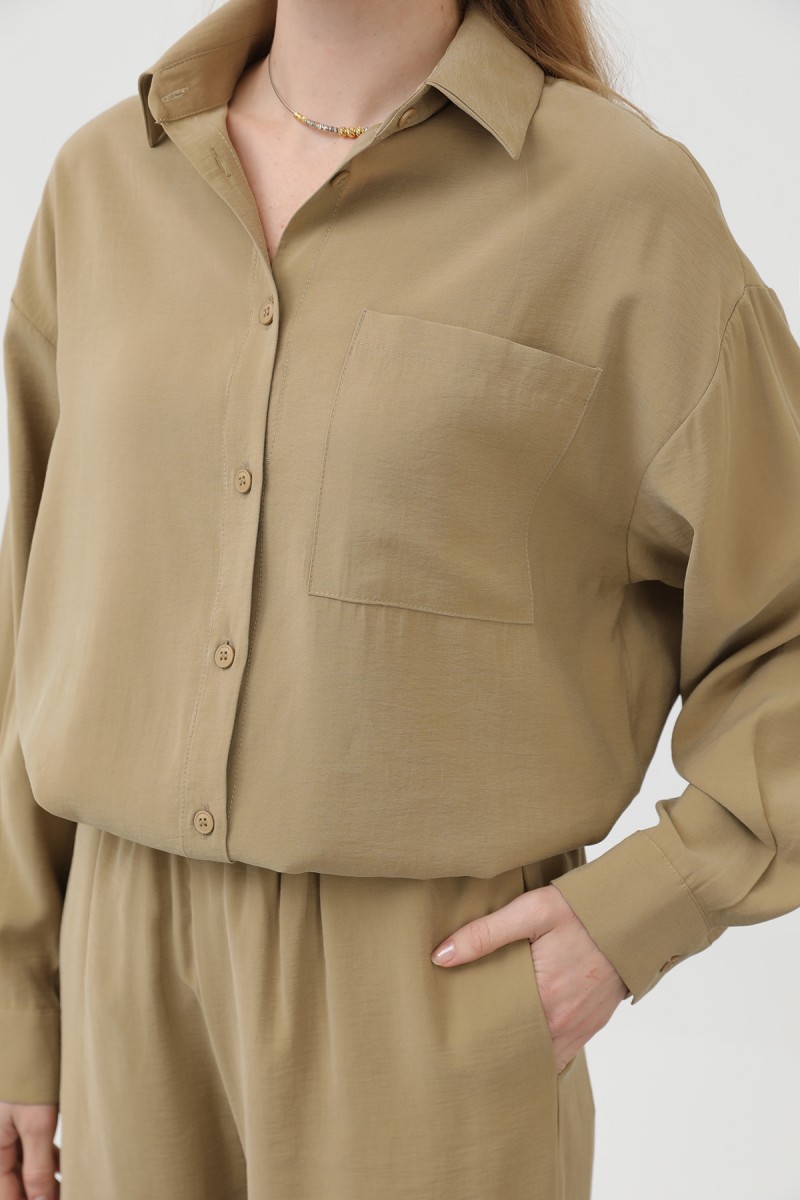 Women's Back-Robe Shirt Trouser Set - 14296TKS