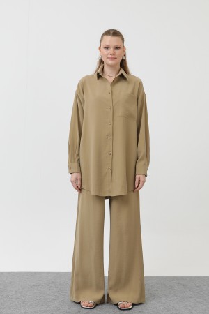 Women's Back-Robe Shirt Trouser Set - 14296TKS