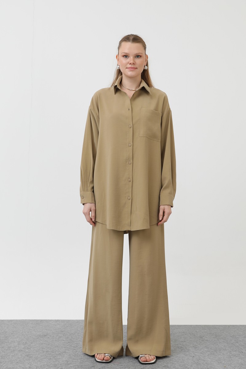 Women's Back-Robe Shirt Trouser Set - 14296TKS