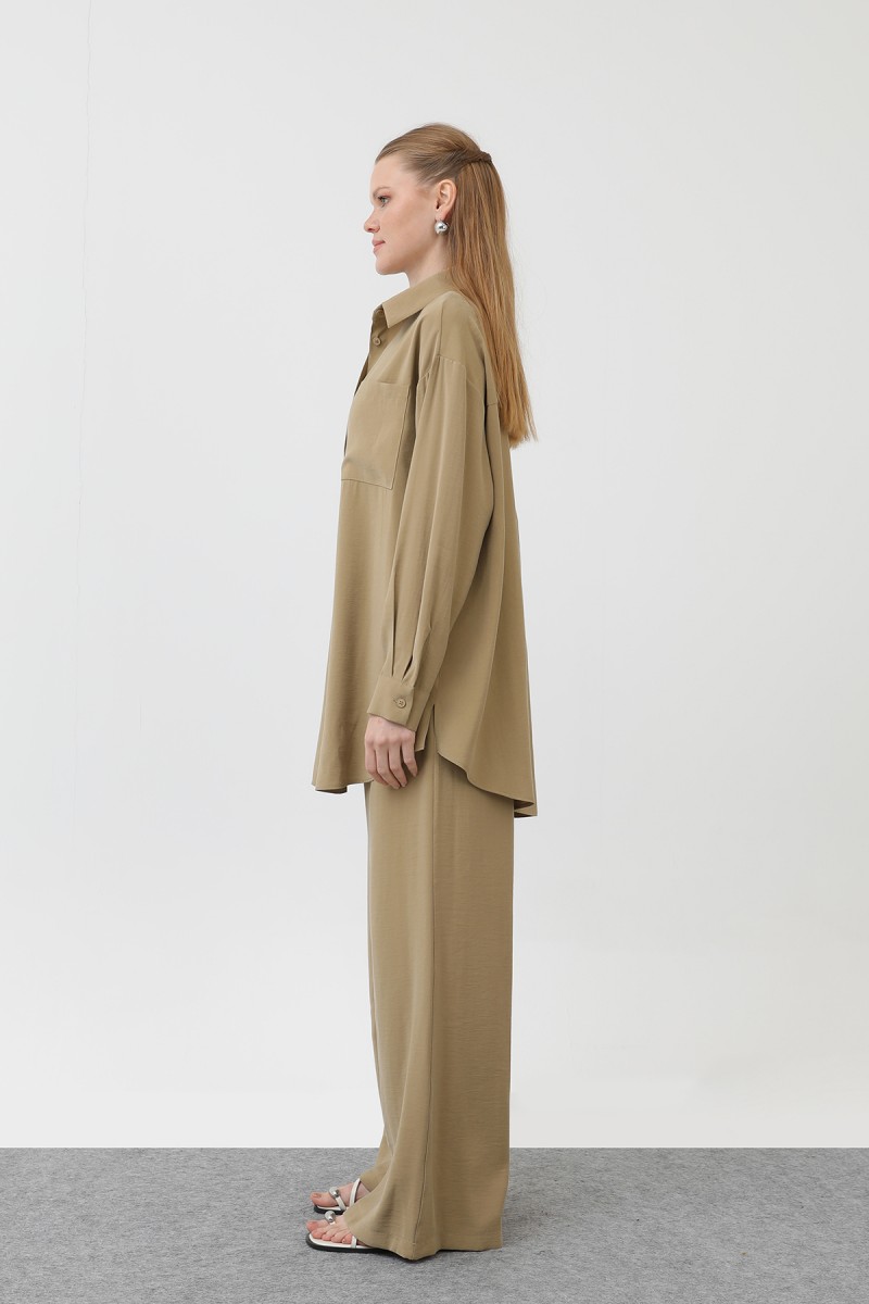 Women's Back-Robe Shirt Trouser Set - 14296TKS
