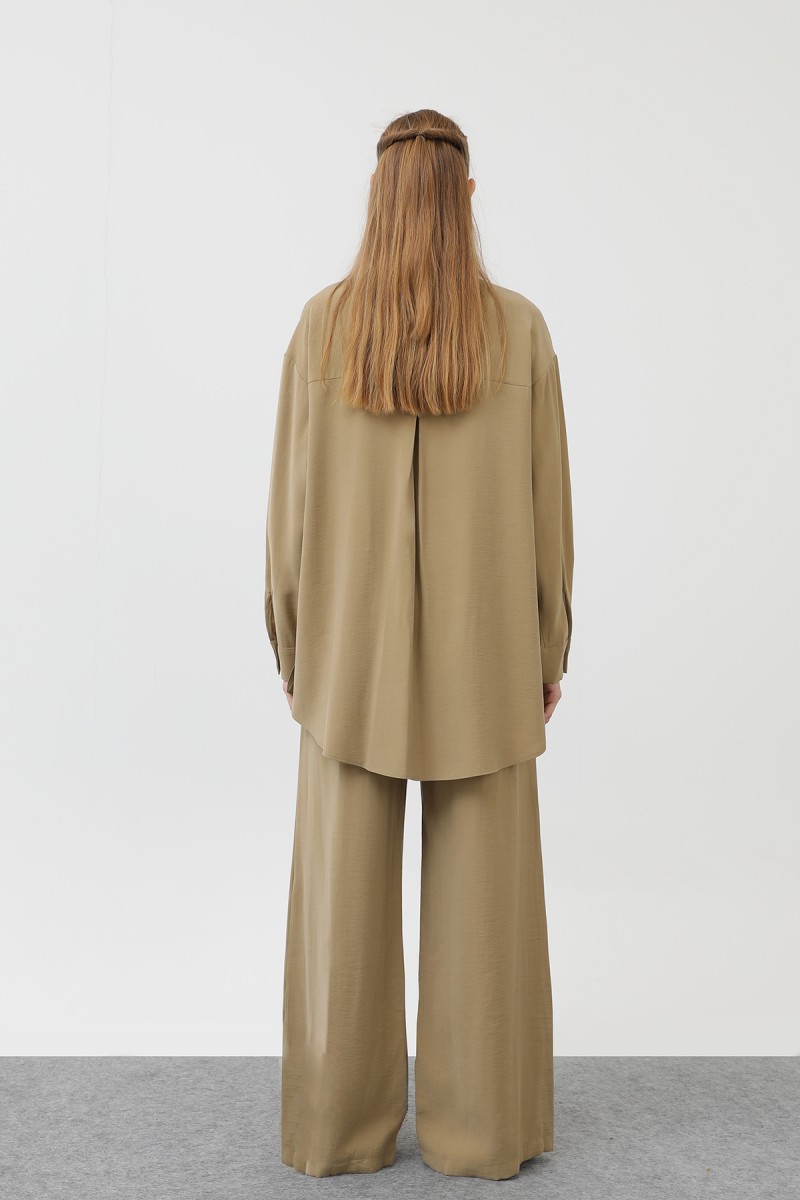 Women's Back-Robe Shirt Trouser Set - 14296TKS