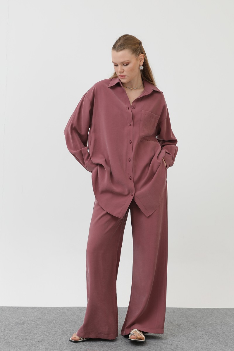 Women's Back-Robe Shirt Trouser Set - 14296TKS Women's Back-Robe Shirt Trouser Set - 14296TKS