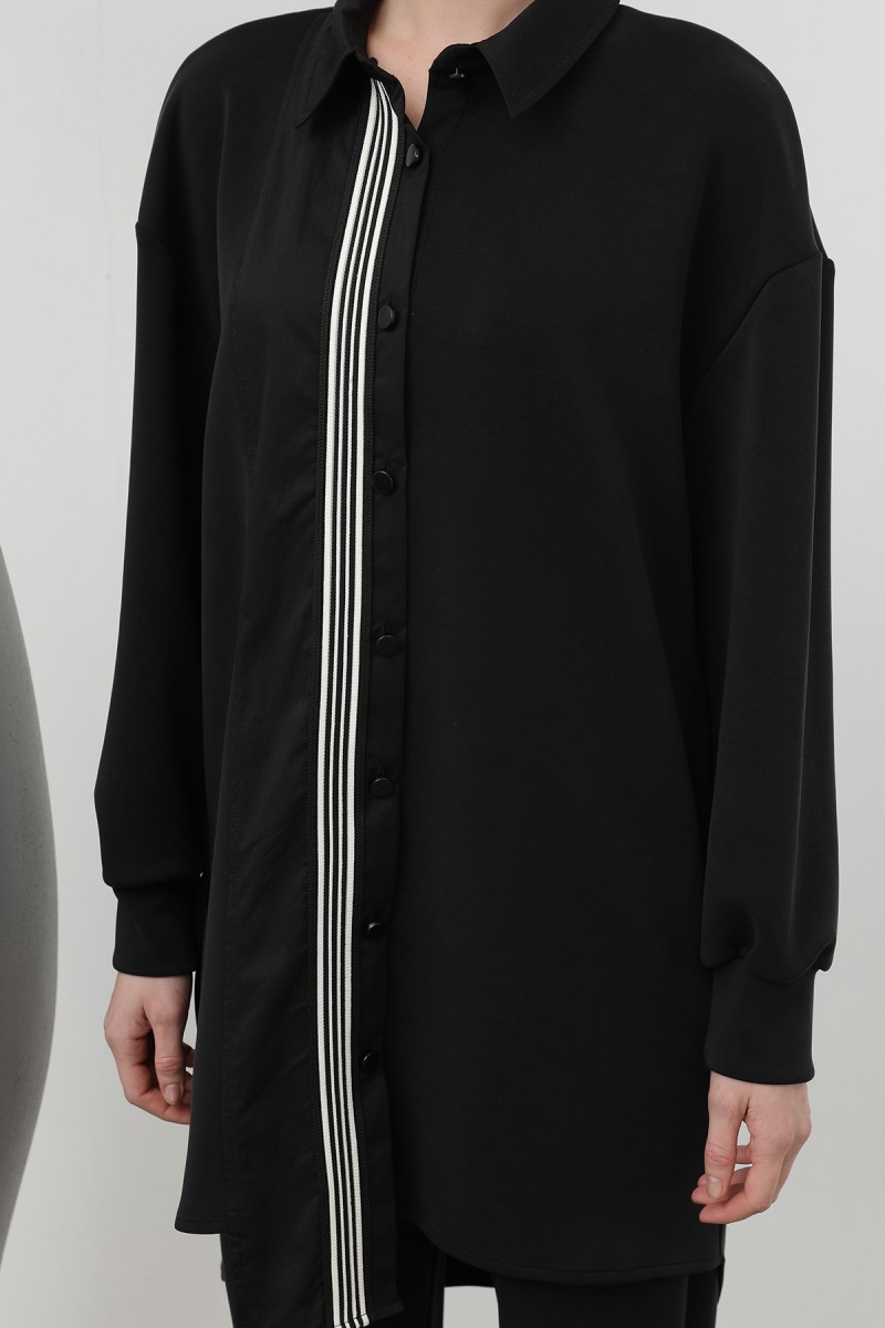 Women's garnished stripe detailed suit - 14297TKS Women's garnished stripe detailed suit - 14297TKS