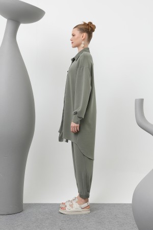 Women's garnished stripe detailed suit - 14297TKS Women's garnished stripe detailed suit - 14297TKS