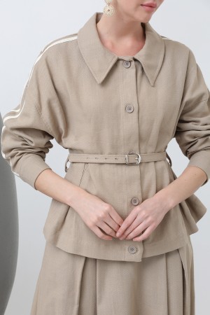 Women's Waist Belted Skirt Suit - 14314TKS Women's Waist Belted Skirt Suit - 14314TKS