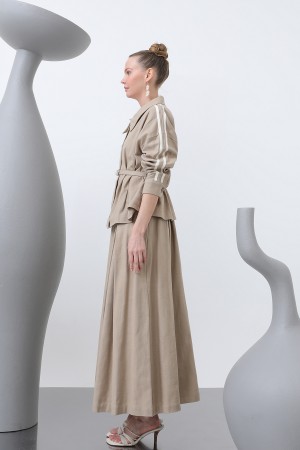 Women's Waist Belted Skirt Suit - 14314TKS Women's Waist Belted Skirt Suit - 14314TKS