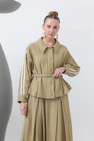 Women's Waist Belted Skirt Suit - 14314TKS Women's Waist Belted Skirt Suit - 14314TKS
