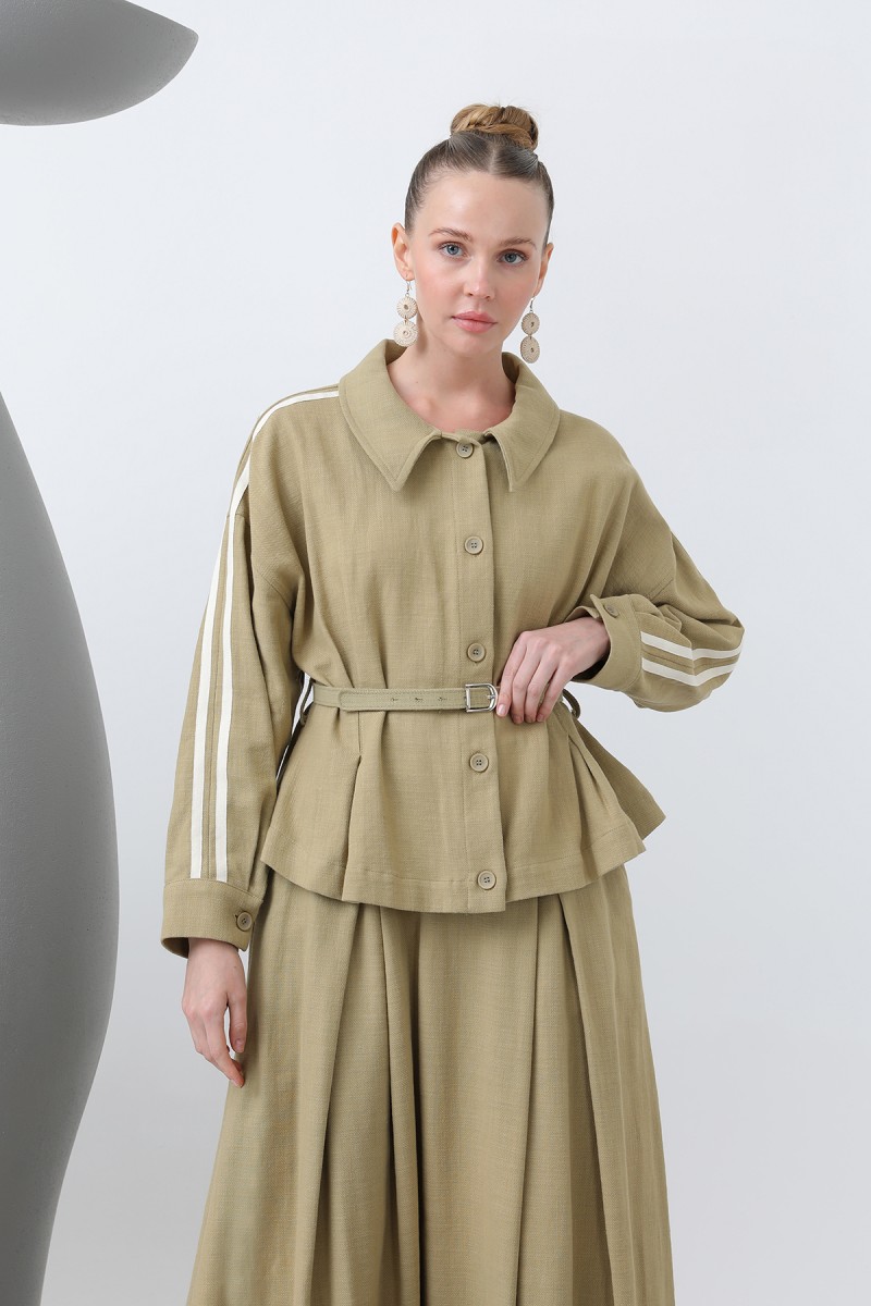 Women's Waist Belted Skirt Suit - 14314TKS Women's Waist Belted Skirt Suit - 14314TKS