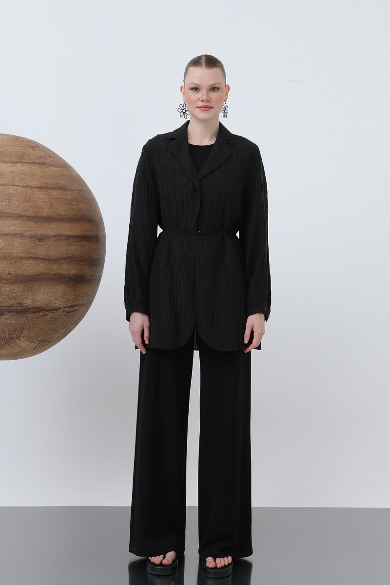 Women's Waist Belted Trouser Suit - 14316TKS Women's Waist Belted Trouser Suit - 14316TKS