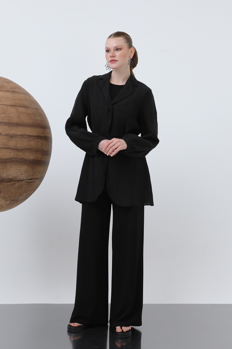 Women's Waist Belted Trouser Suit - 14316TKS Women's Waist Belted Trouser Suit - 14316TKS