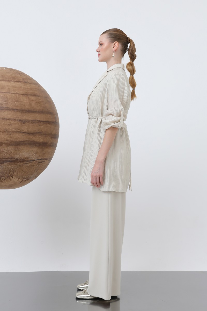 Women's Waist Belted Trouser Suit - 14316TKS Women's Waist Belted Trouser Suit - 14316TKS