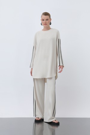 Women's Piping Detailed Trouser Suit - 14318TKS Women's Piping Detailed Trouser Suit - 14318TKS