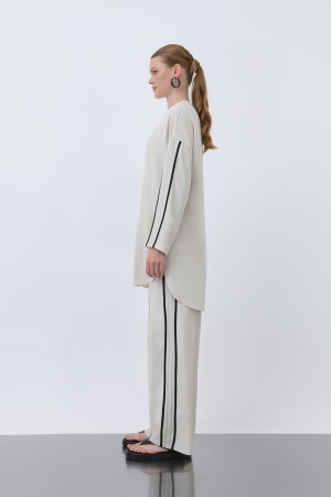 Women's Piping Detailed Trouser Suit - 14318TKS Women's Piping Detailed Trouser Suit - 14318TKS
