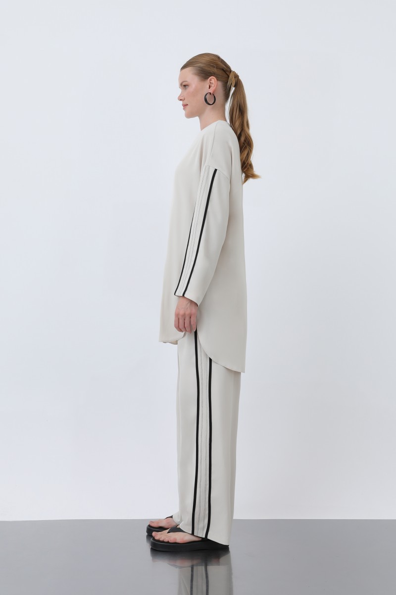 Women's Piping Detailed Trouser Suit - 14318TKS Women's Piping Detailed Trouser Suit - 14318TKS