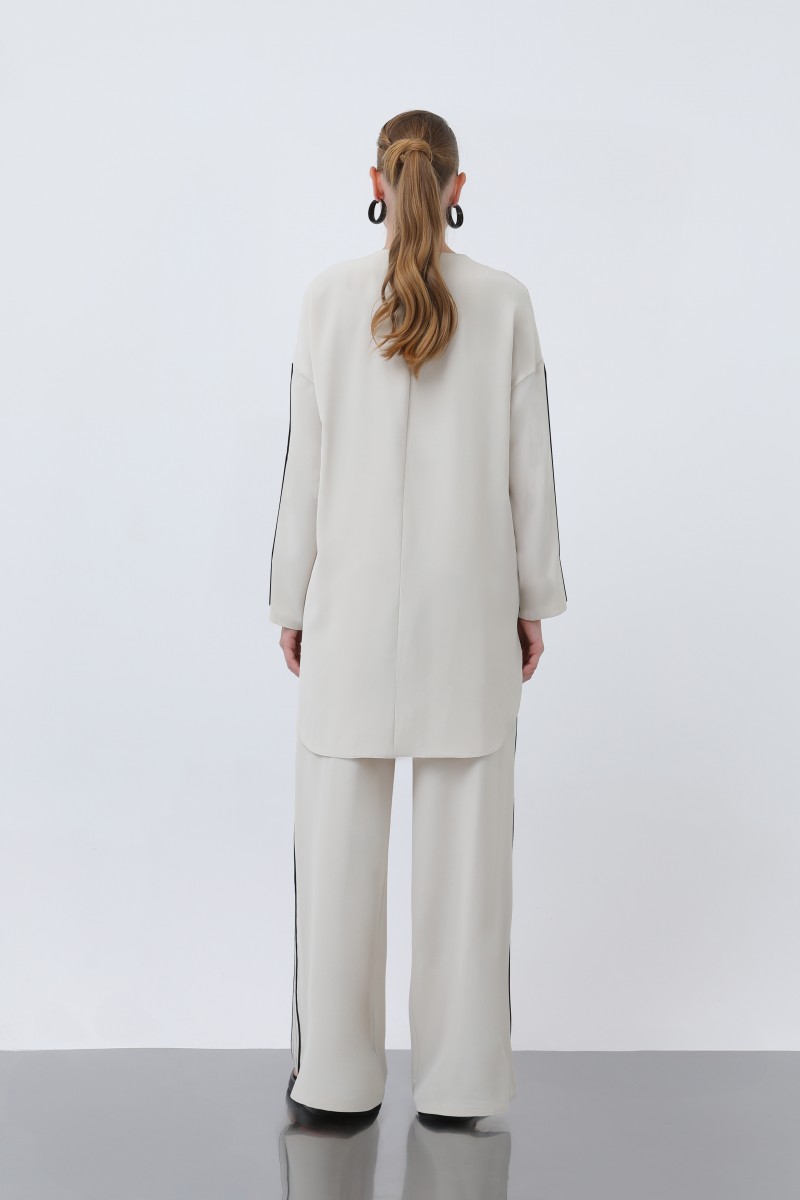 Women's Piping Detailed Trouser Suit - 14318TKS Women's Piping Detailed Trouser Suit - 14318TKS