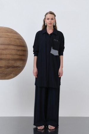 Women's Shoulder Garni Detailed Trouser Suit - 14322TKM