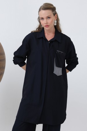 Women's Shoulder Garni Detailed Trouser Suit - 14322TKM