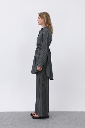 Kadın Beli Kuşaklı Pantolonlu Takım - 14336TKS Kadın Beli Kuşaklı Pantolonlu Takım - 14336TKS